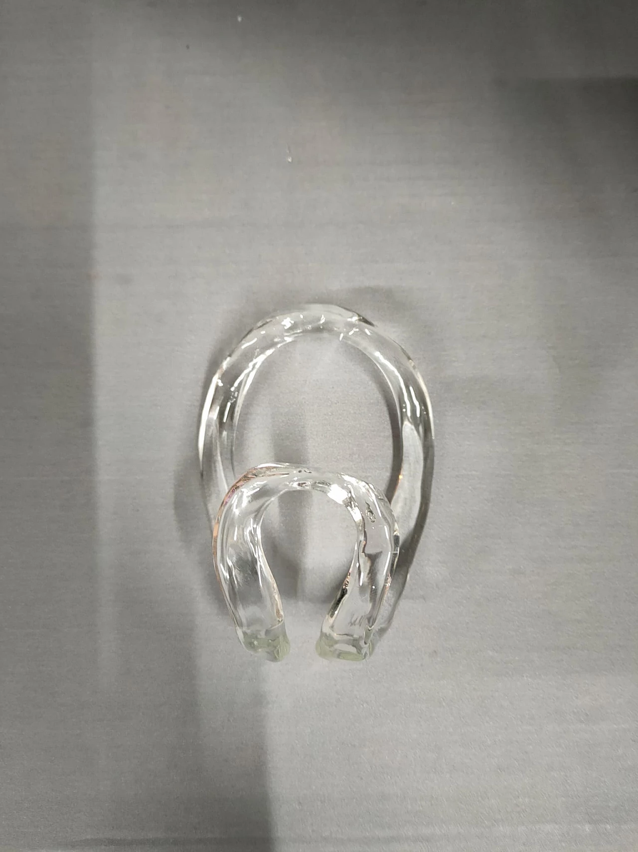 Giogali hook in crystal by Angelo Mangiarotti for Vistosi, 1960s 1