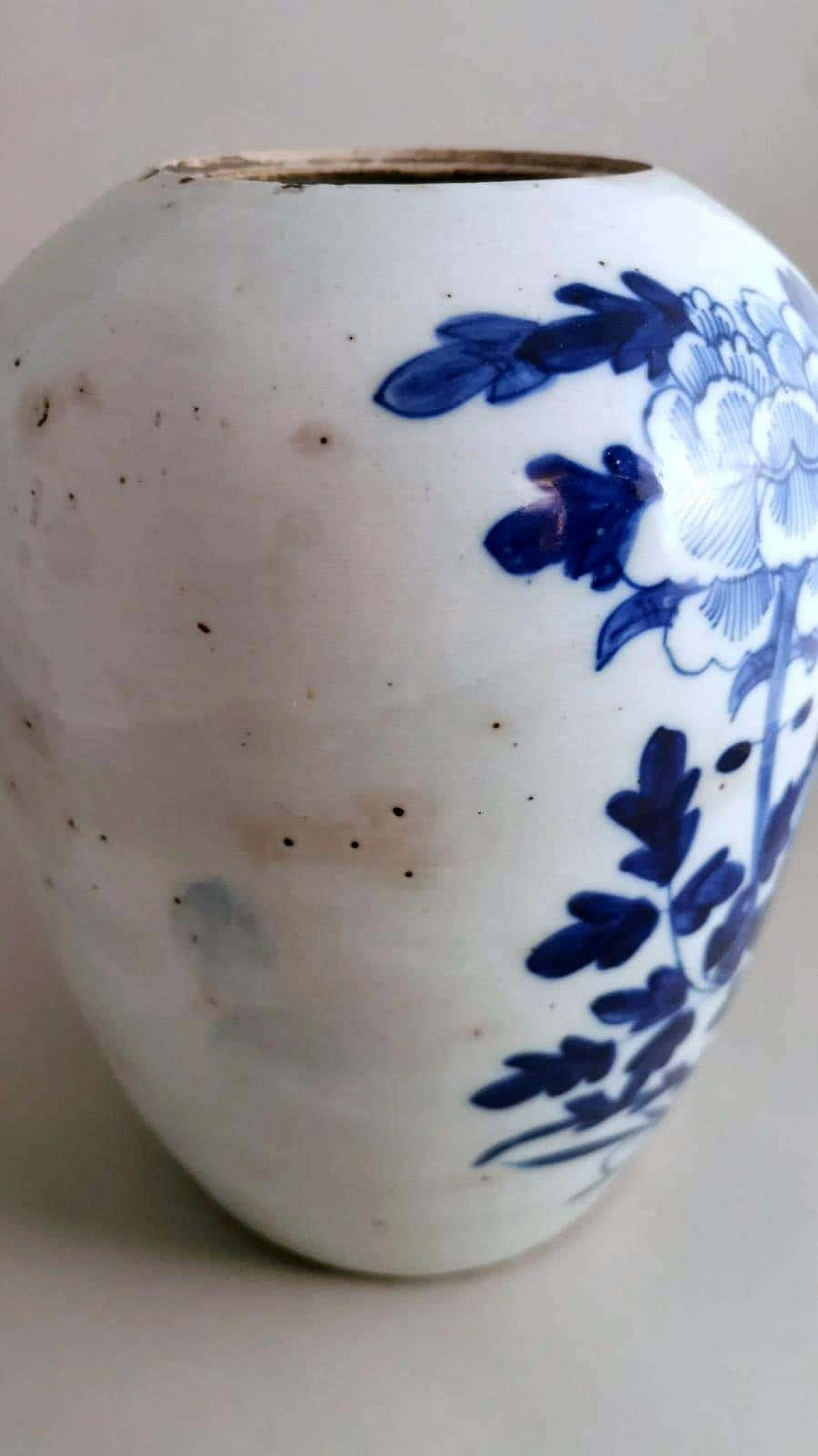 Chinese porcelain ginger jar with cobalt blue decoration and lid, late 19th century 8