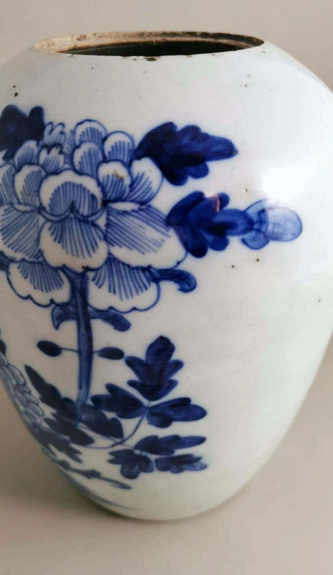 Chinese porcelain ginger jar with cobalt blue decoration and lid, late 19th century 9