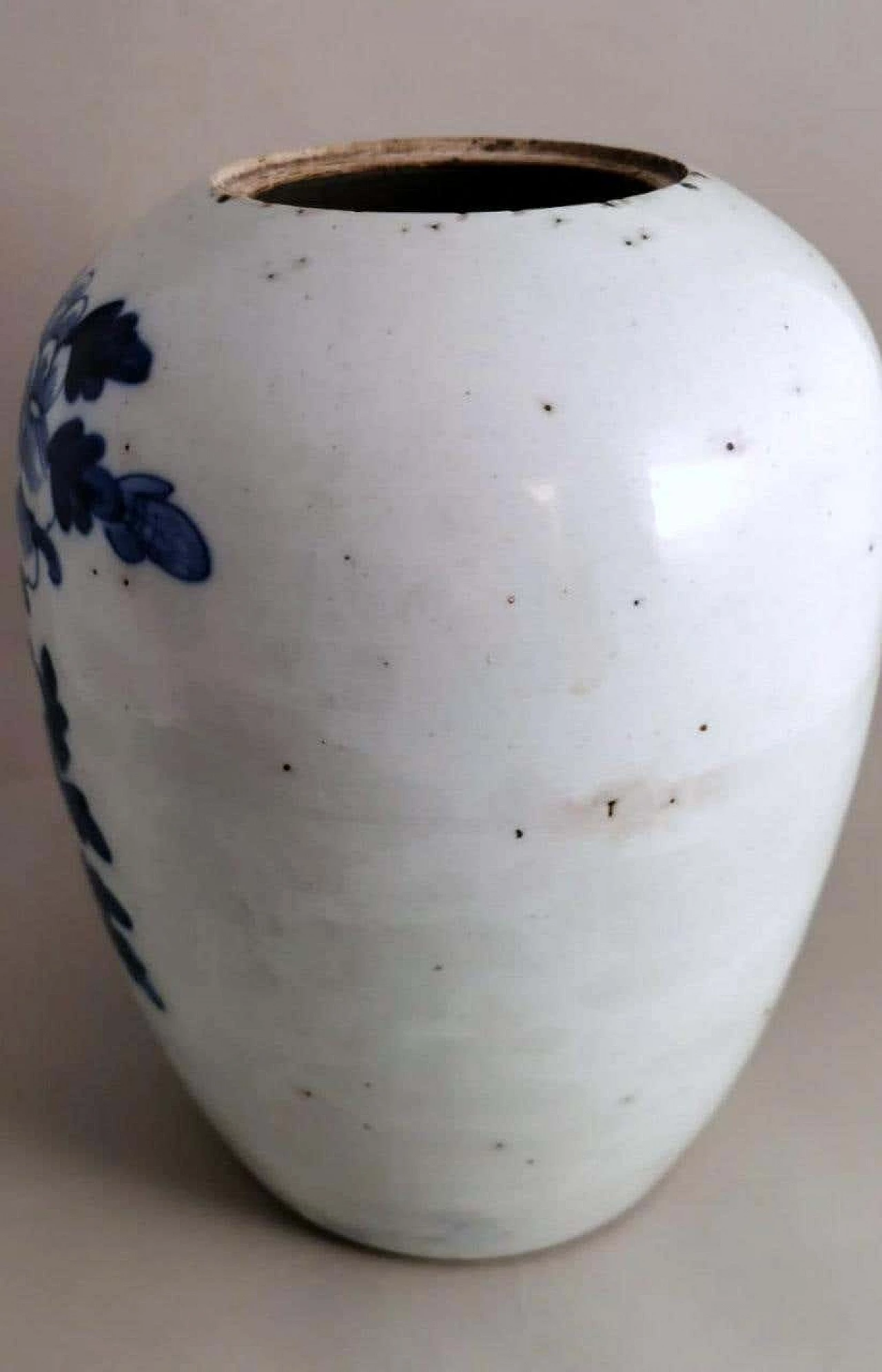 Chinese porcelain ginger jar with cobalt blue decoration and lid, late 19th century 10