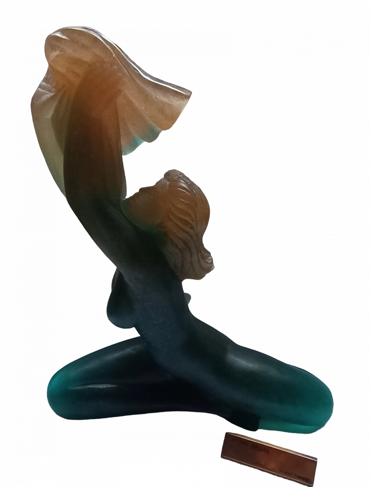 Scultura Invocation in pasta di vetro di André Deloul per Daum 24