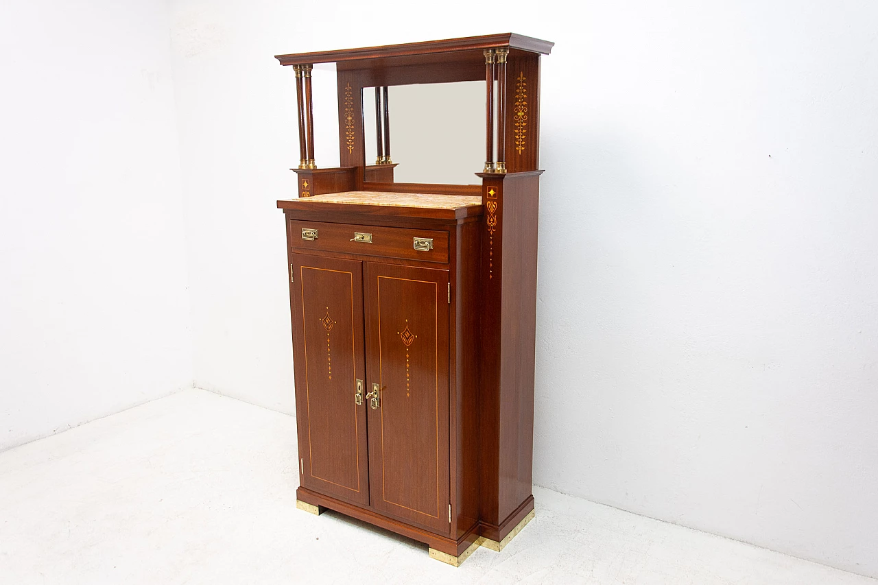 Vetrina in stile secessionista in mogano, anni '10 2