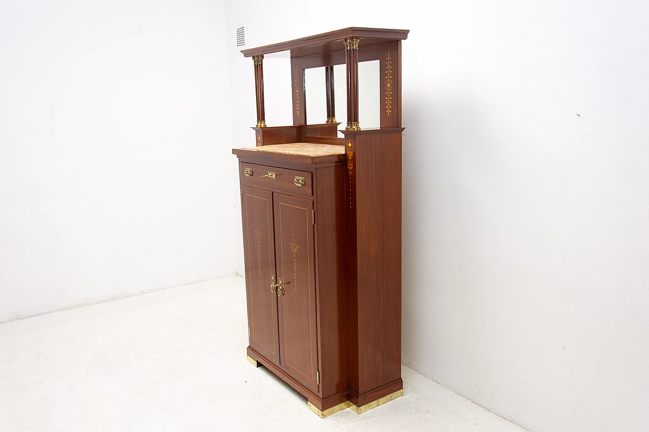 Vetrina in stile secessionista in mogano, anni '10 4