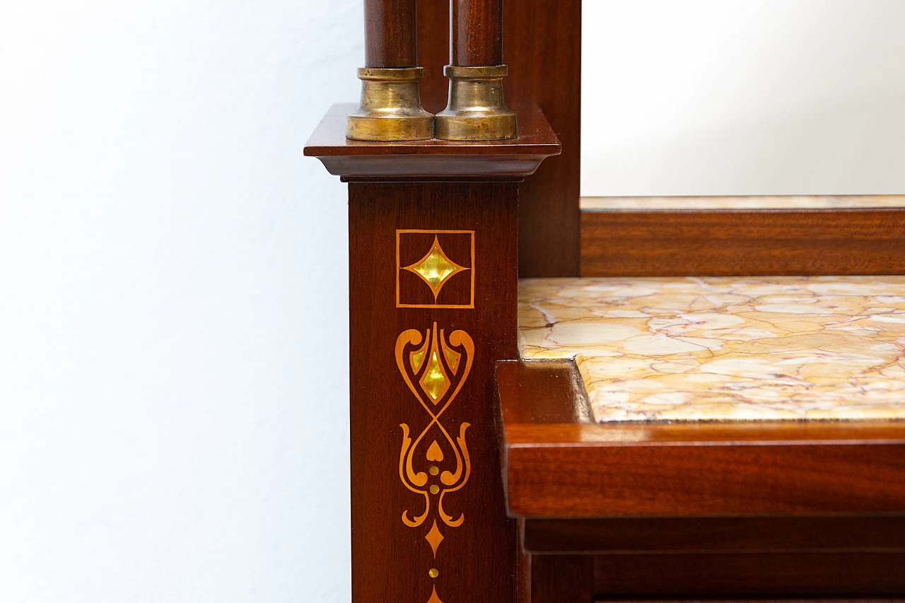 Vetrina in stile secessionista in mogano, anni '10 5