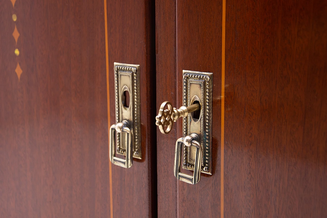 Vetrina in stile secessionista in mogano, anni '10 13