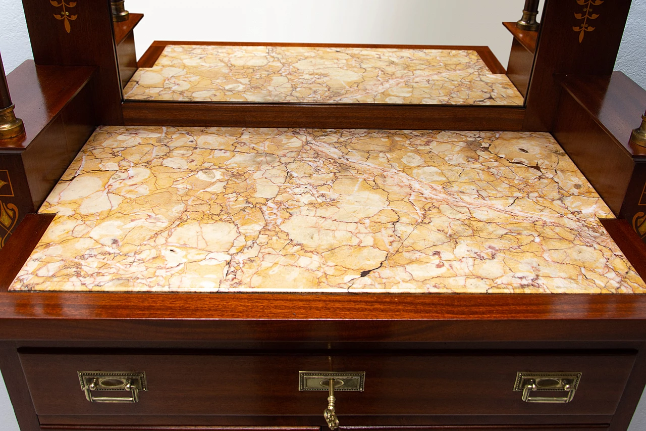 Vetrina in stile secessionista in mogano, anni '10 14