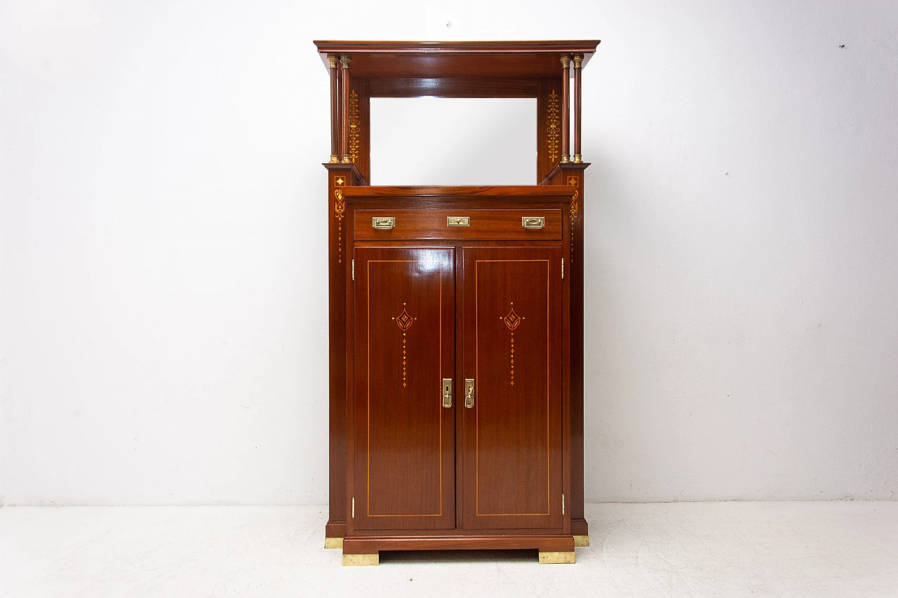 Vetrina in stile secessionista in mogano, anni '10 16