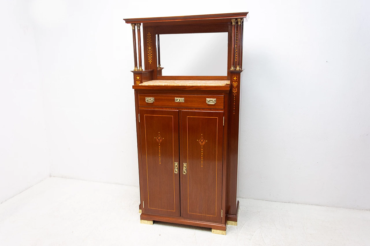 Vetrina in stile secessionista in mogano, anni '10 18