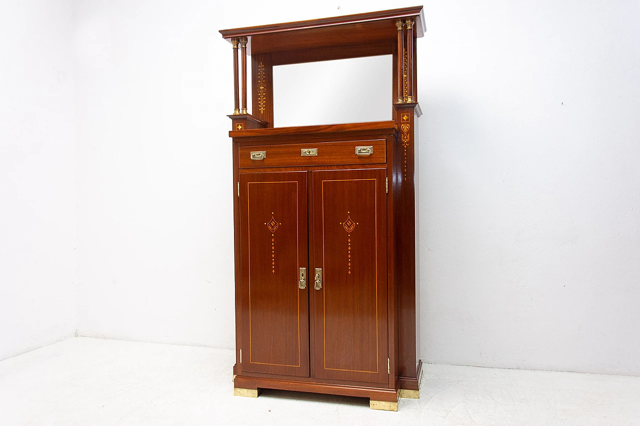 Vetrina in stile secessionista in mogano, anni '10 19