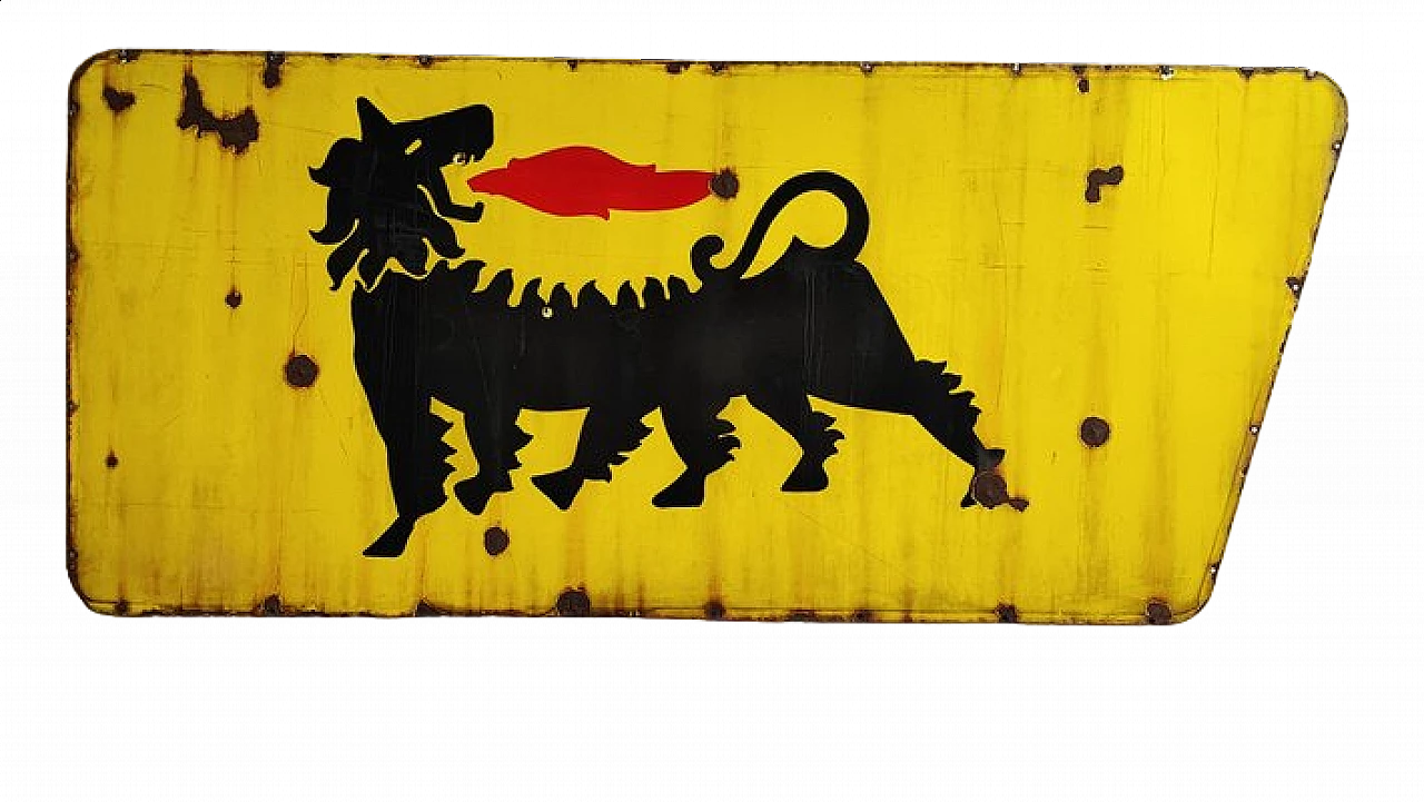 Insegna Eni gialla smaltata, 1957 7