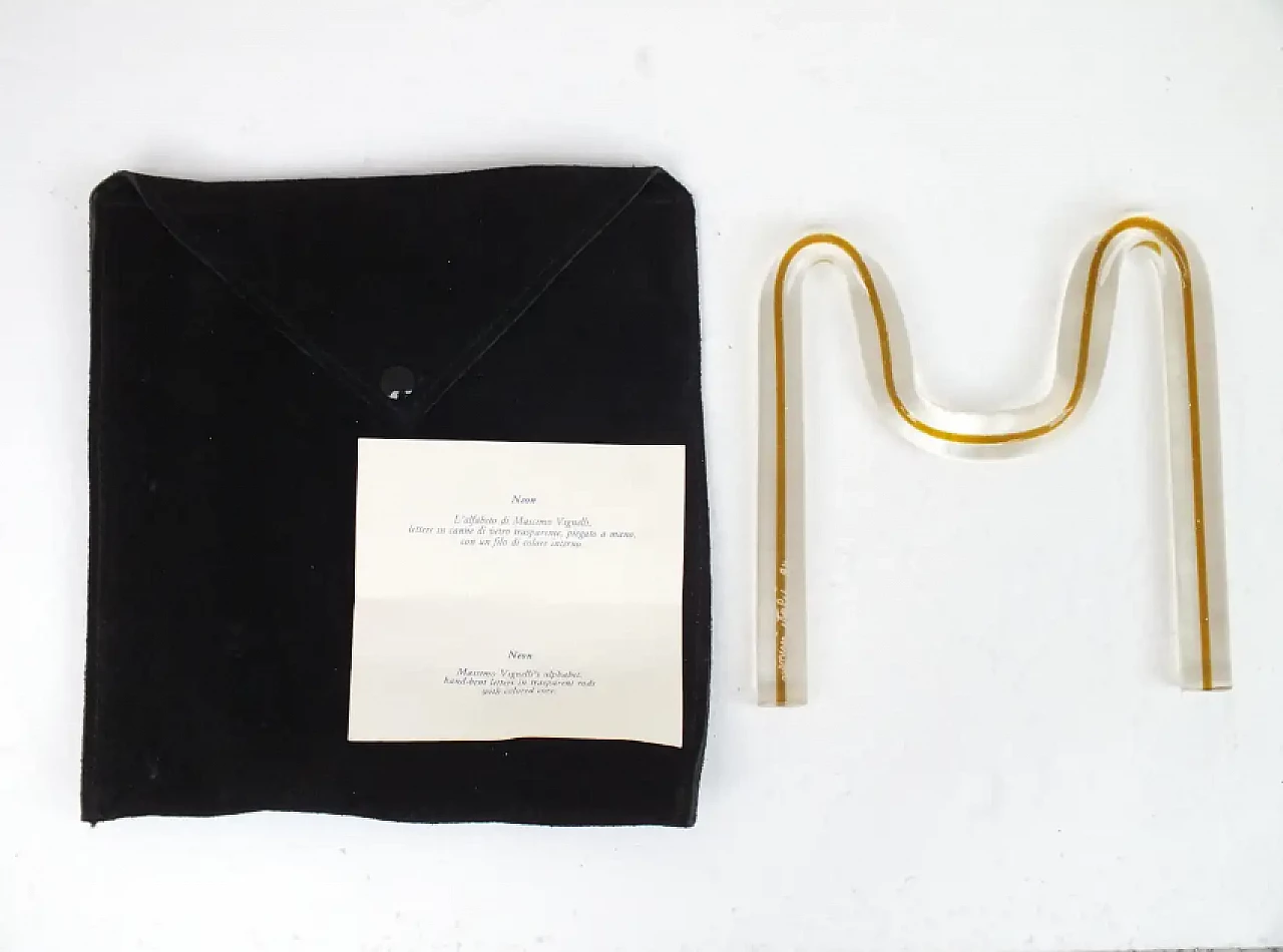 Lettere dell'alfabeto Neon di Massimo Vignelli per Venini, anni '80 5