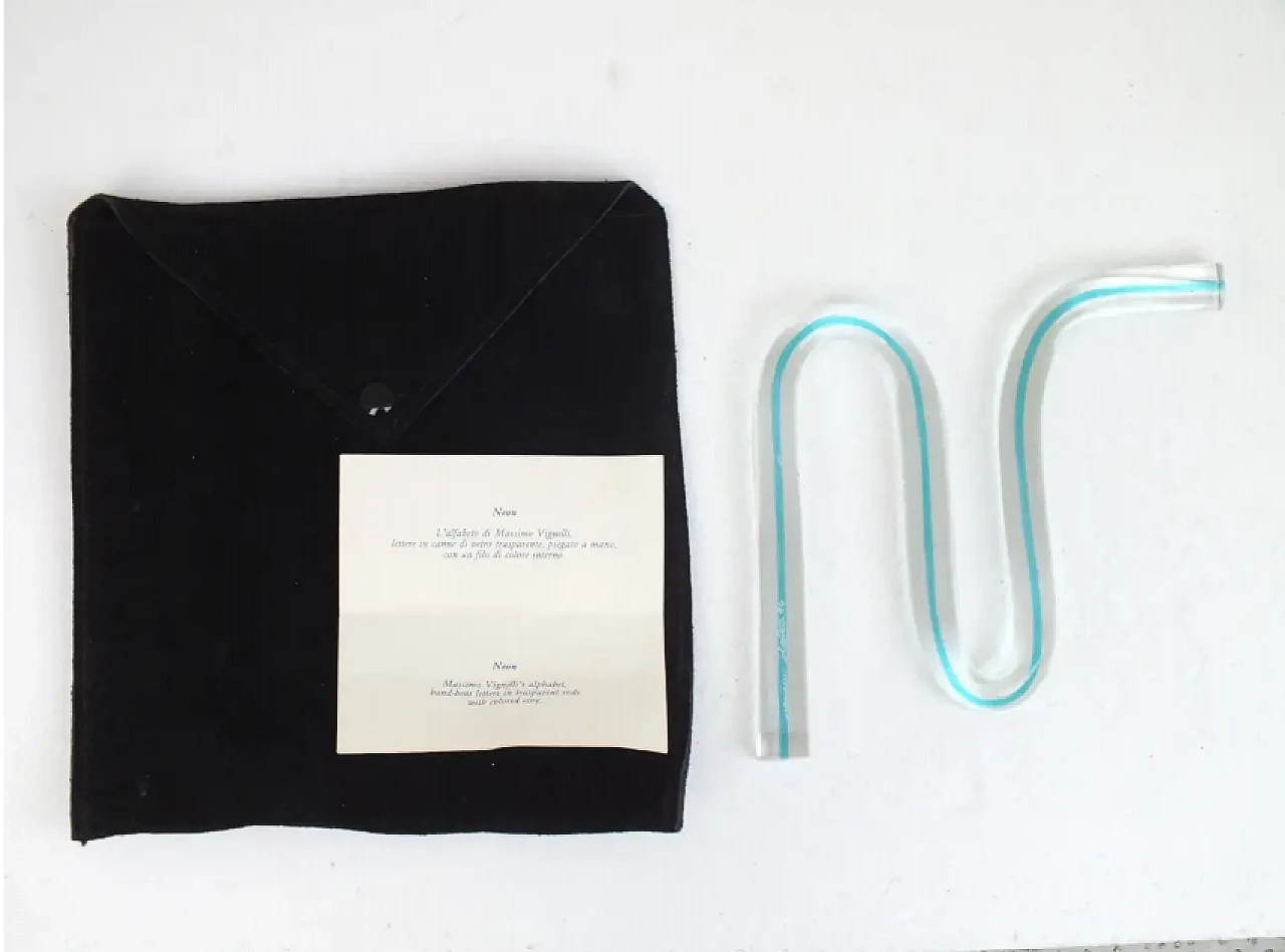 Lettere dell'alfabeto Neon di Massimo Vignelli per Venini, anni '80 7