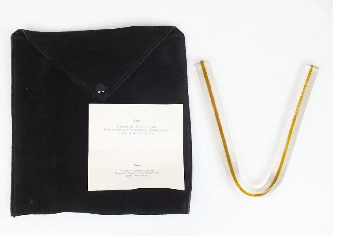 Lettere dell'alfabeto Neon di Massimo Vignelli per Venini, anni '80 13