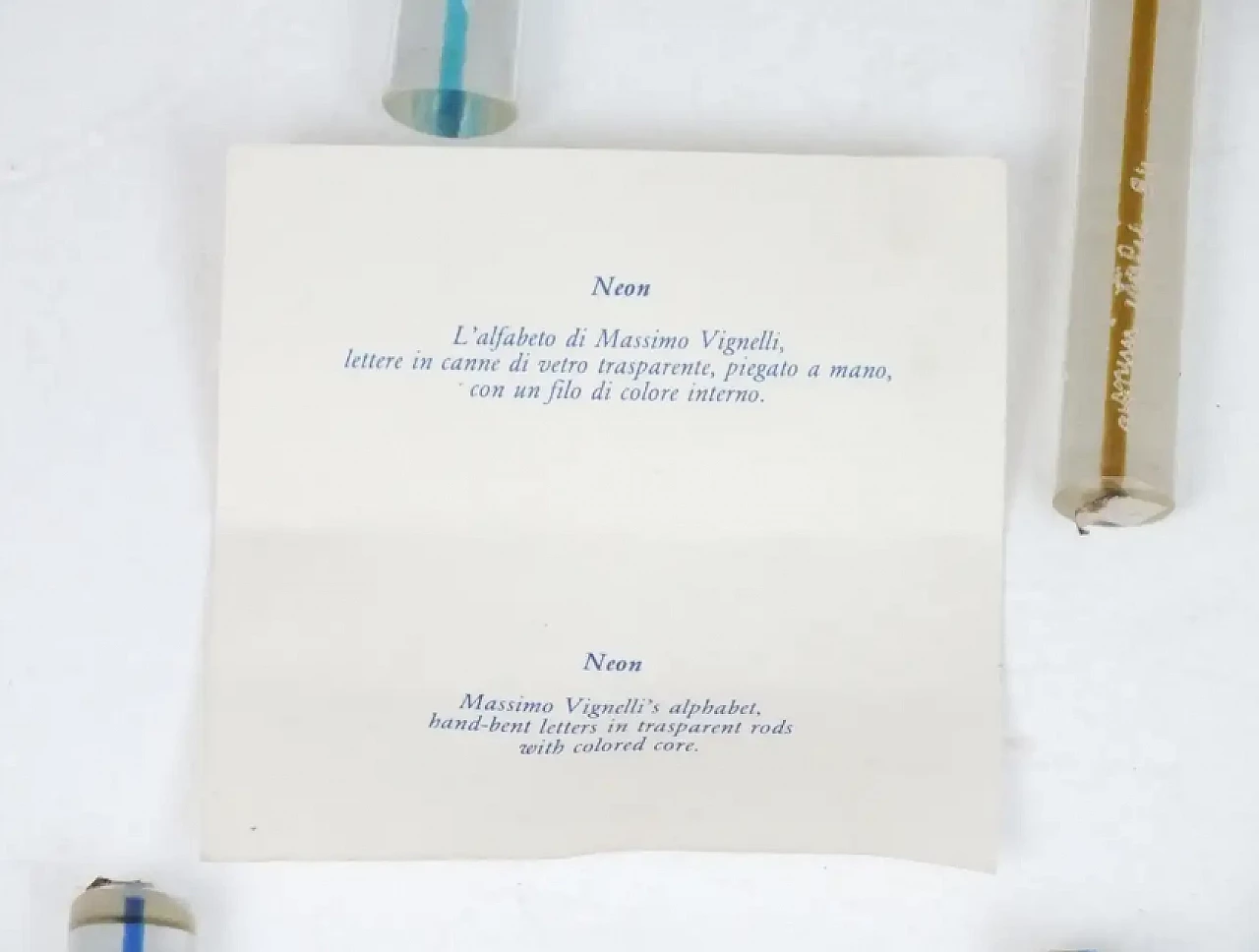 Lettere dell'alfabeto Neon di Massimo Vignelli per Venini, anni '80 18