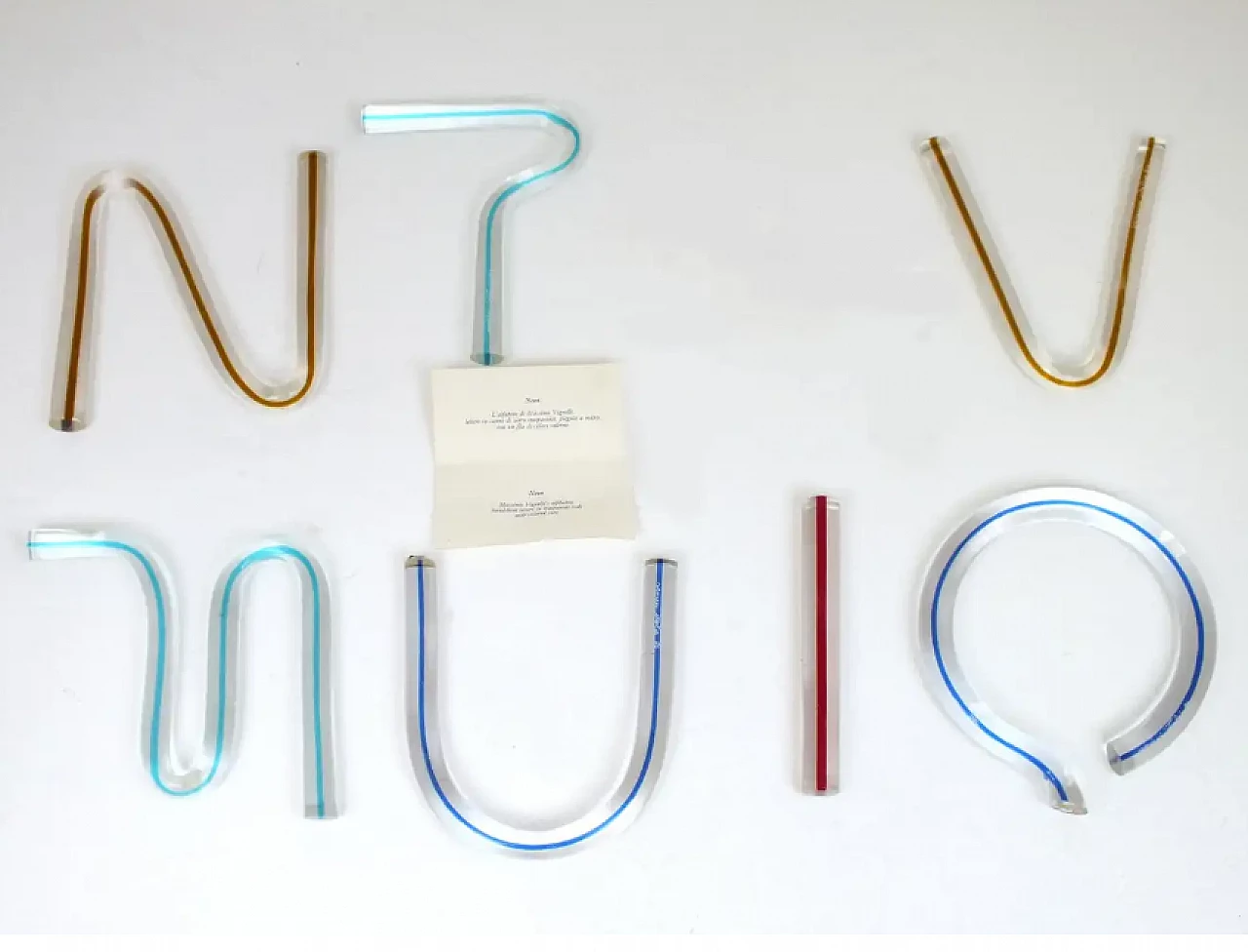 Neon alphabet letters by Massimo Vignelli for Venini, 1980s 19