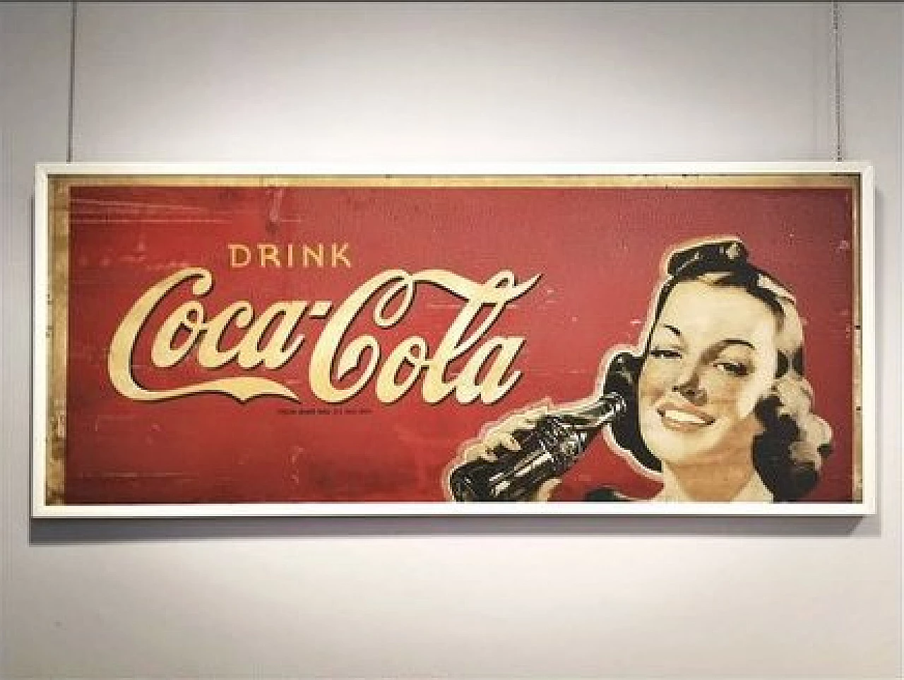 Insegna Coca Cola in masonite, anni '40 5