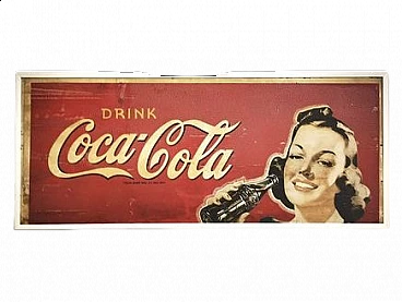 Insegna Coca Cola in masonite, anni '40