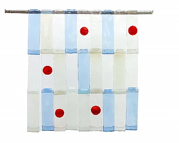 Laguna, scultura da parete a cascata in vetro dei Fratelli Toso, anni '60