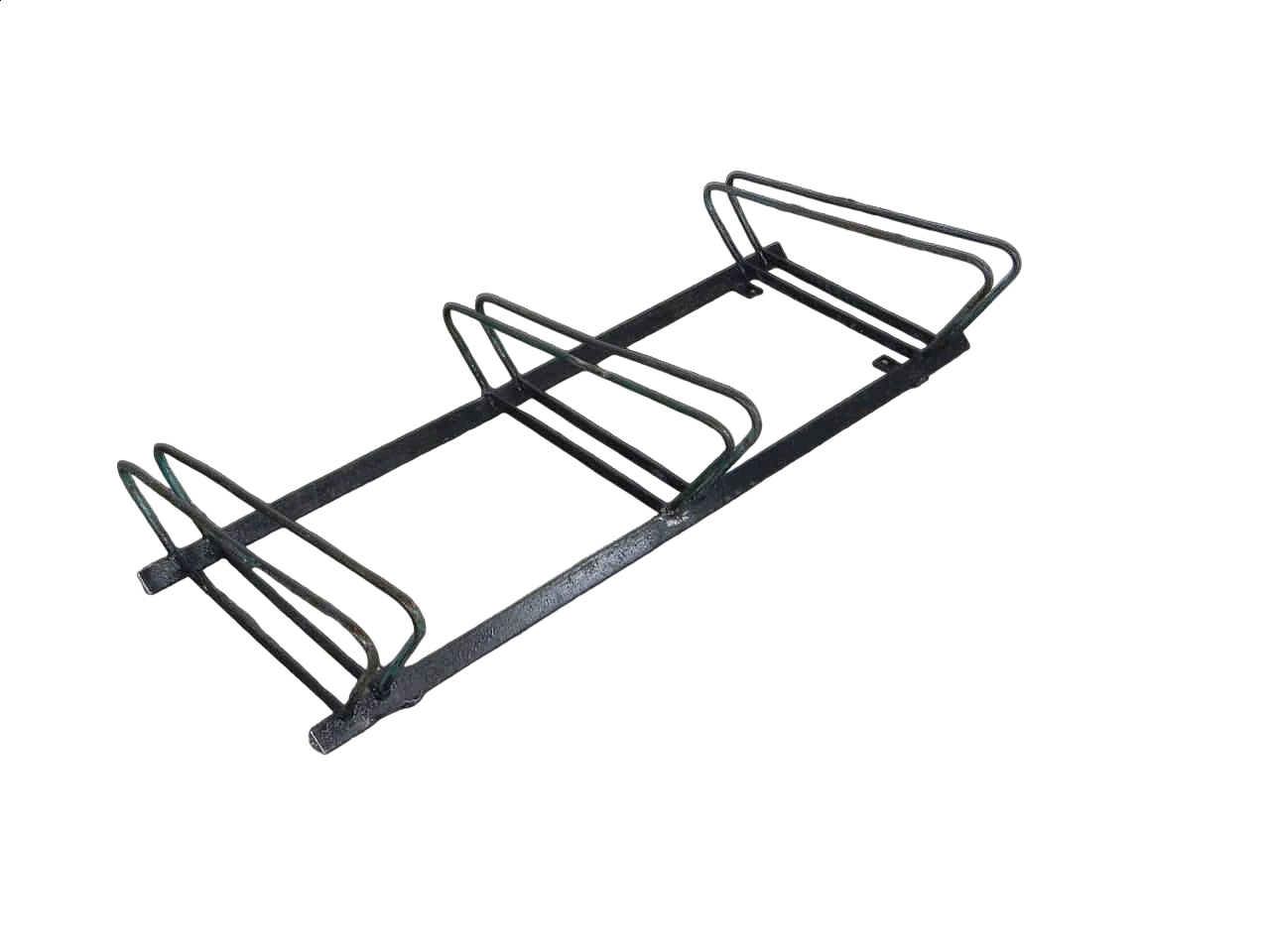 Three-seater iron bicycle rack, 1960s 10