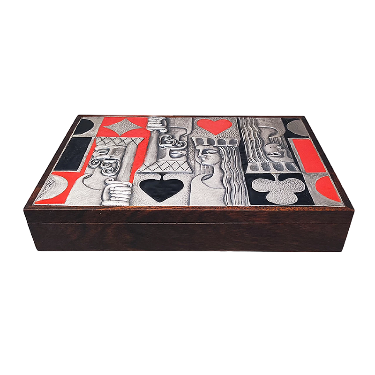 Playing card box by Ottaviani, 1960s 10