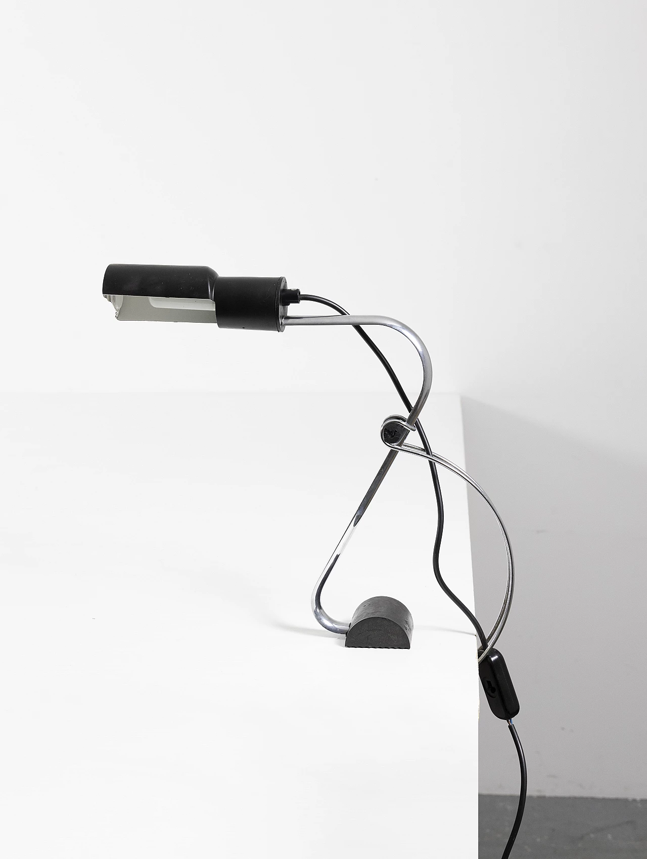 Chrome-plated metal desk clamp lamp, 1970s 2