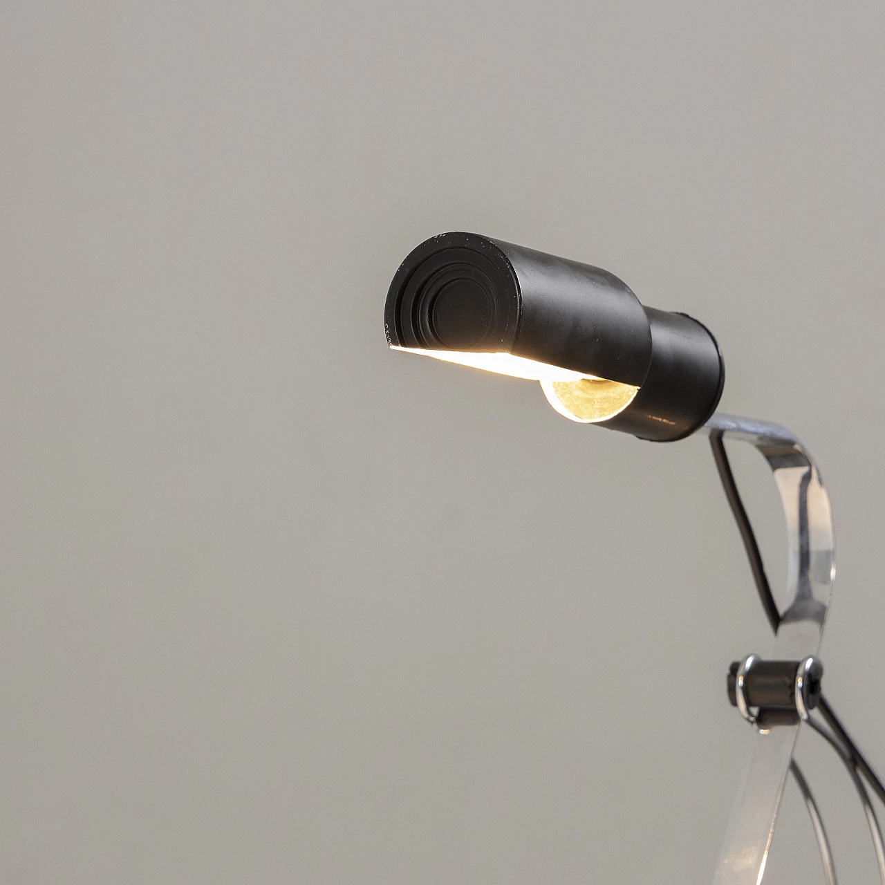 Chrome-plated metal desk clamp lamp, 1970s 18