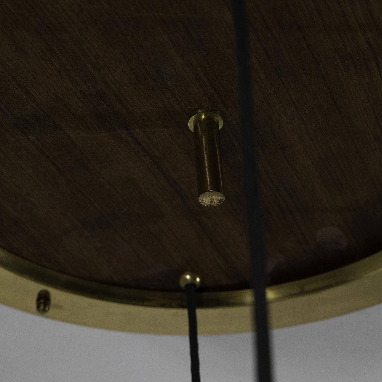 Lampadario a 6 luci in ottone e vetro molato, anni '70 13