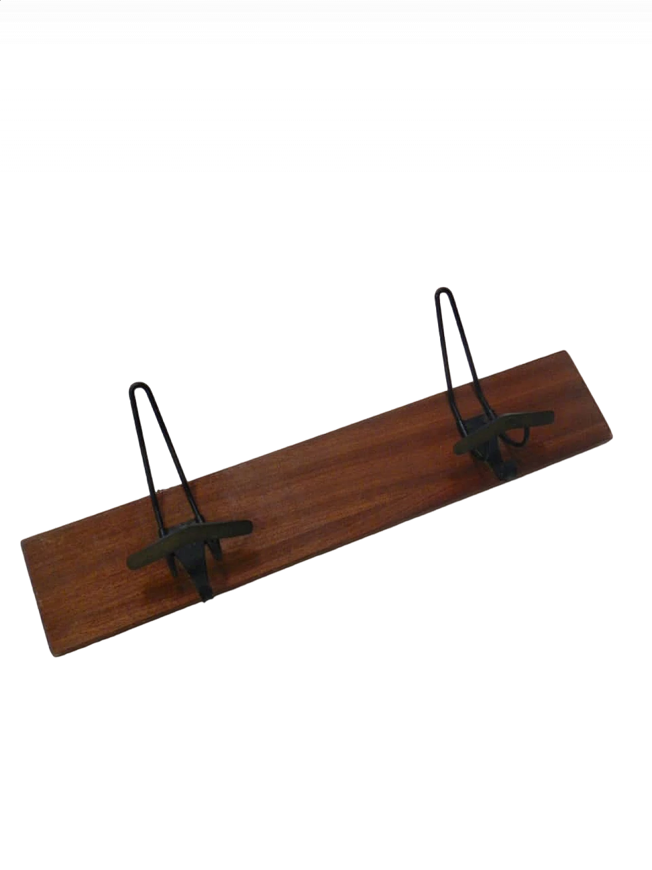 Compressed wood and metal wall coat rack, 1950s 8