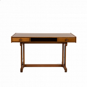 Wooden writing desk by Gianfranco Frattini for Bernini, 1950s
