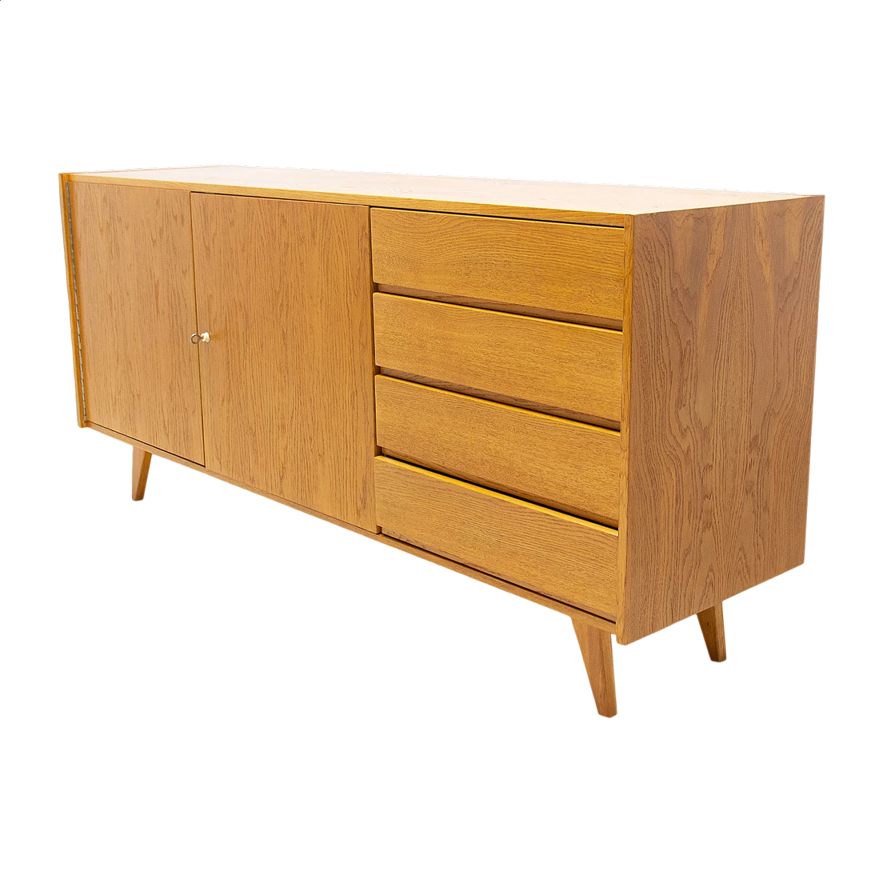 Credenza U-458 in faggio e compensato di Jiri Jiroutek per Interier Praha, anni '60 22