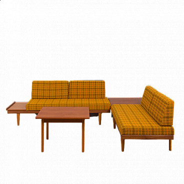 Pair of sofas with pair of coffee tables by Ekornes I. Relling Svane, Norway, 1960s