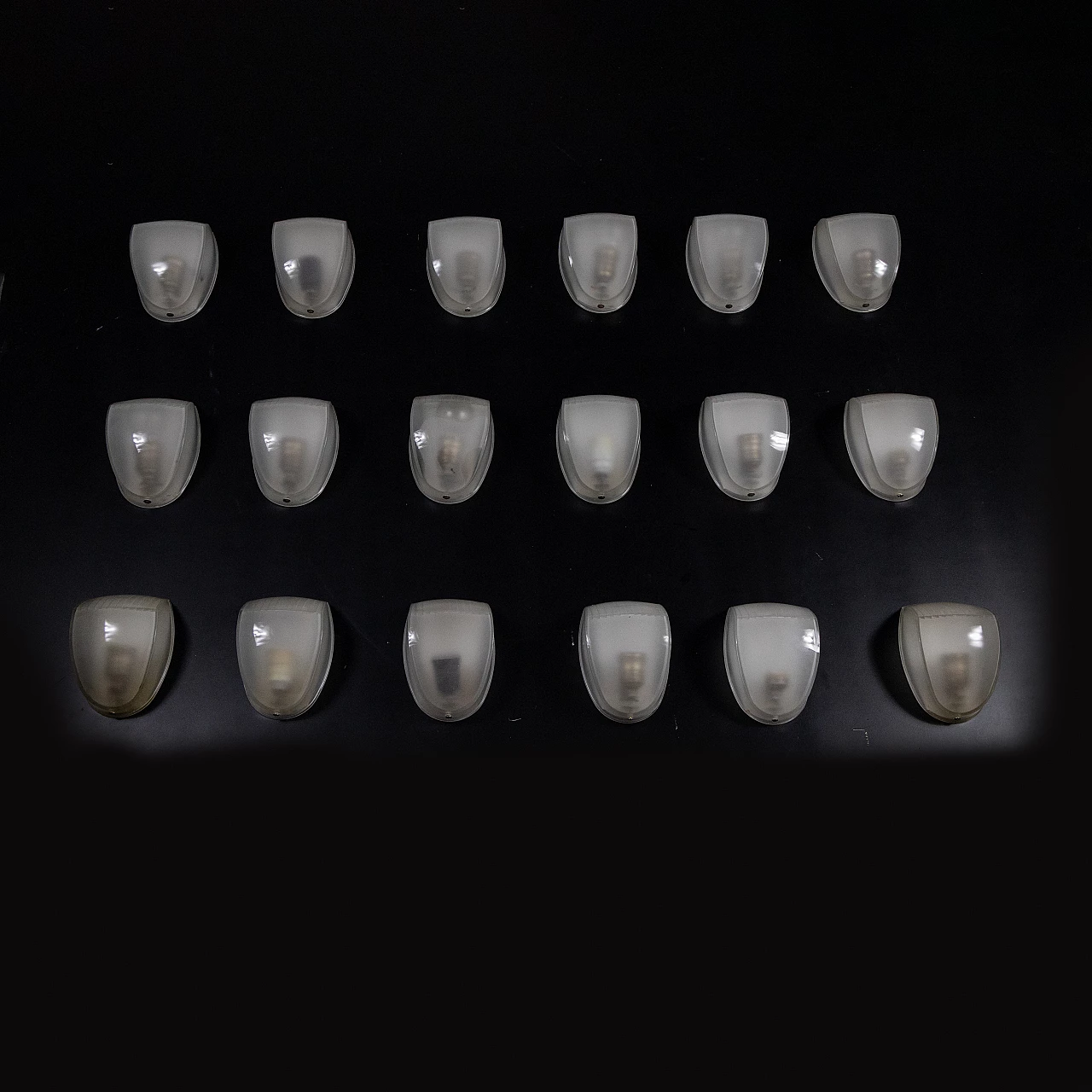 18 Metal and moulded glass wall lamps, 1970s 9