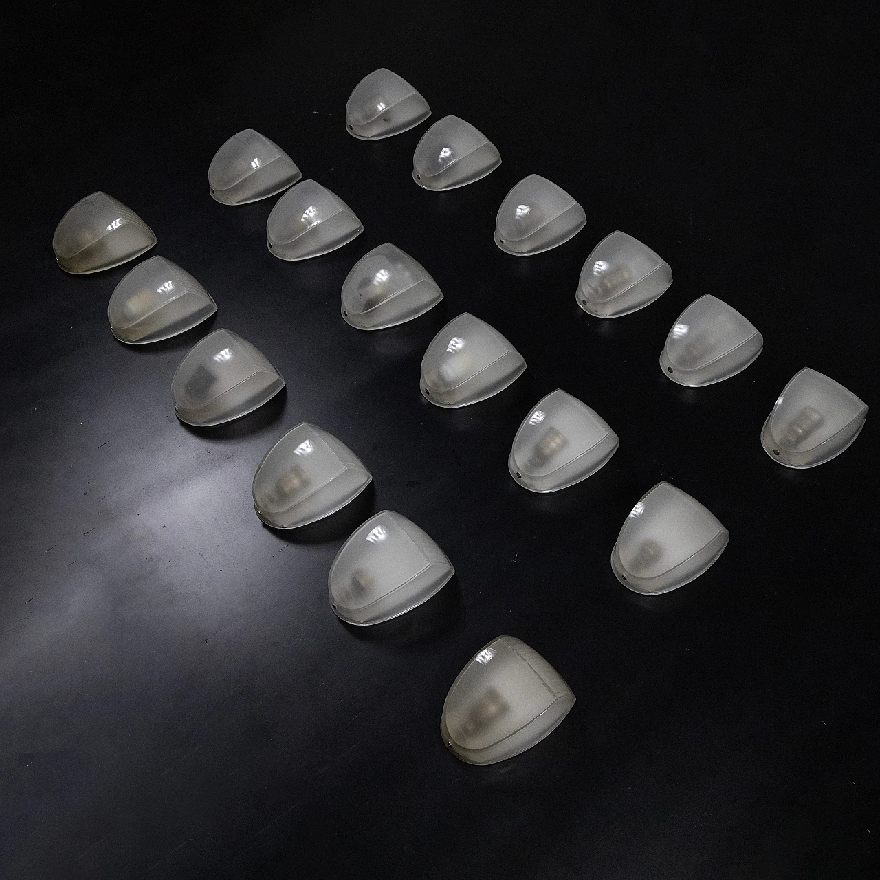 18 Metal and moulded glass wall lamps, 1970s 11