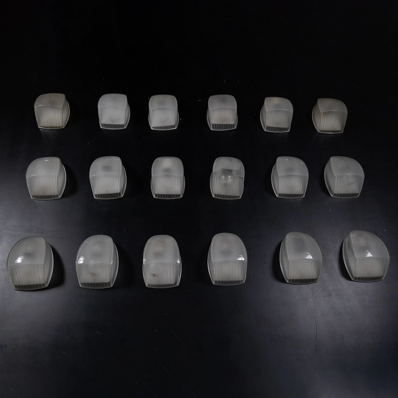 18 Metal and moulded glass wall lamps, 1970s 12