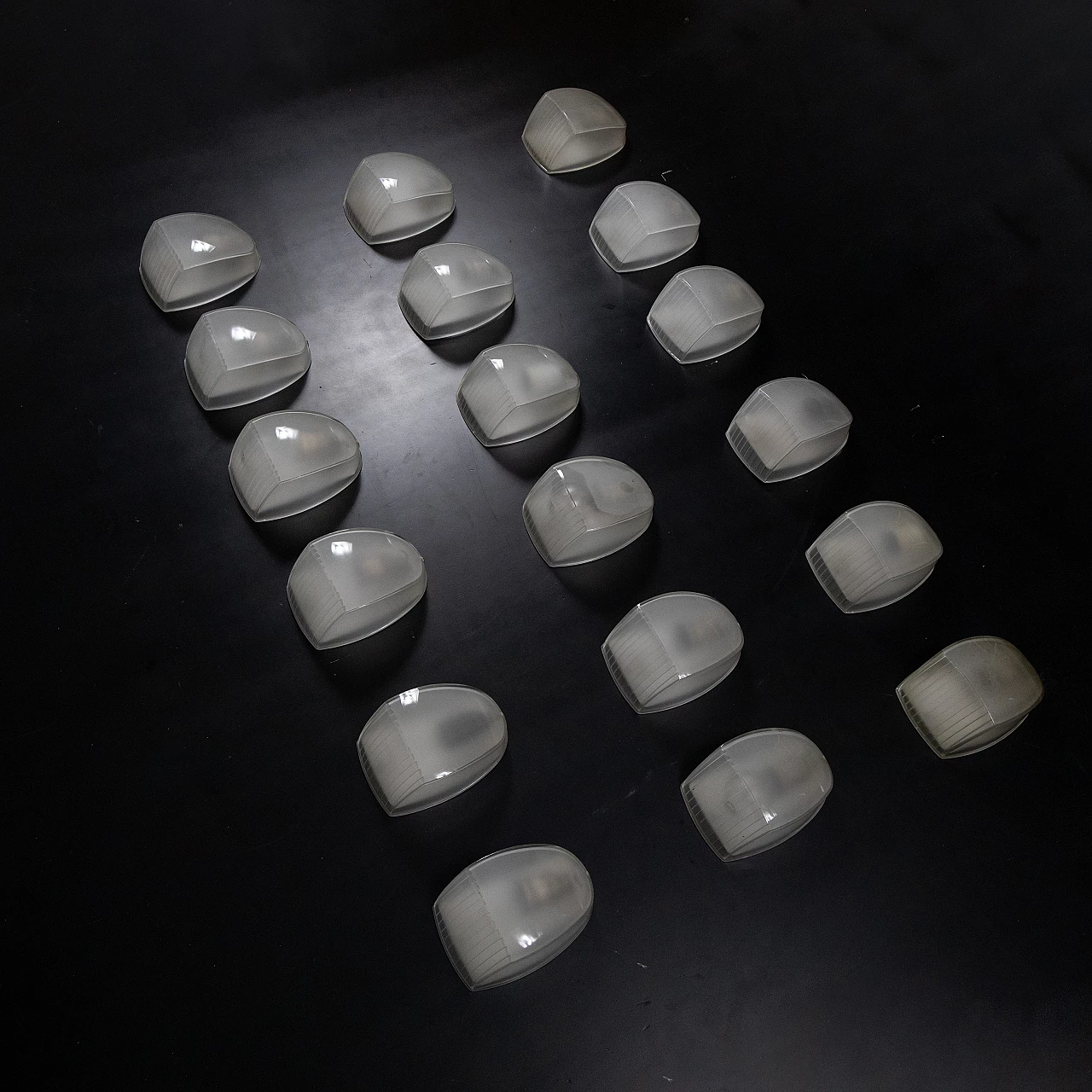 18 Metal and moulded glass wall lamps, 1970s 13