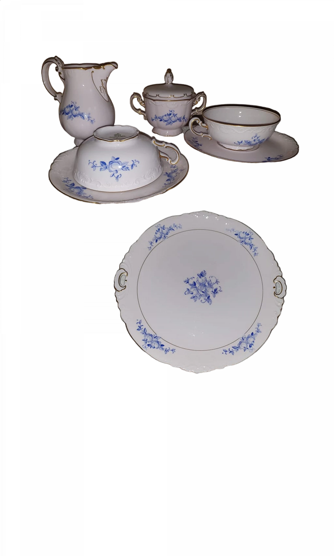 Porcelain tea service by Königl. pr. Tettau, 1950s 6