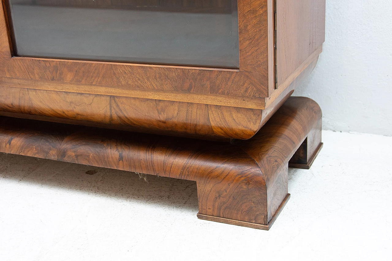 Libreria in stile Art Deco in noce, anni '30 14