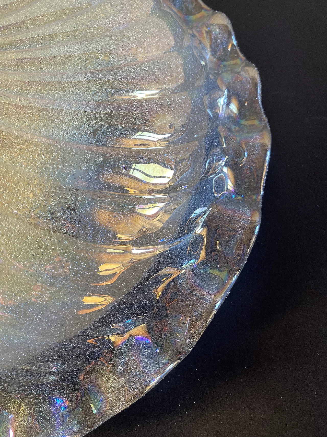 Plafoniera in vetro di Murano iridescente, anni '90 7
