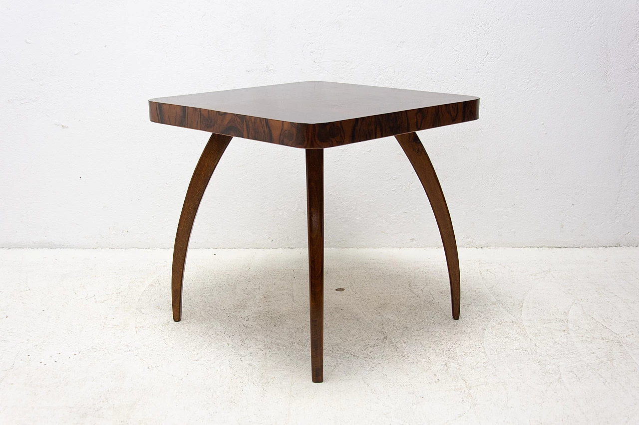 Spider table H 259 in walnut by Jindřich Halabala, 1950s 3
