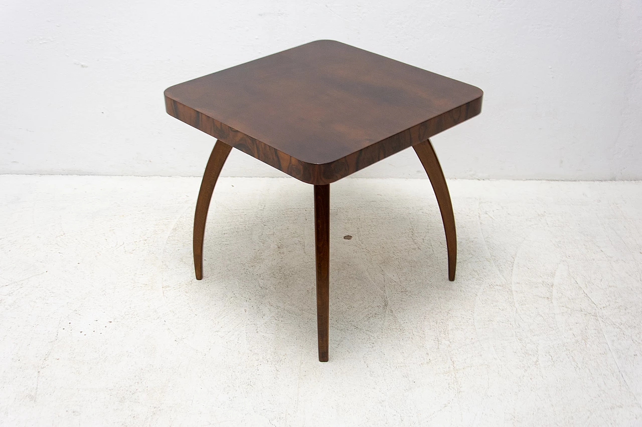 Spider table H 259 in walnut by Jindřich Halabala, 1950s 4