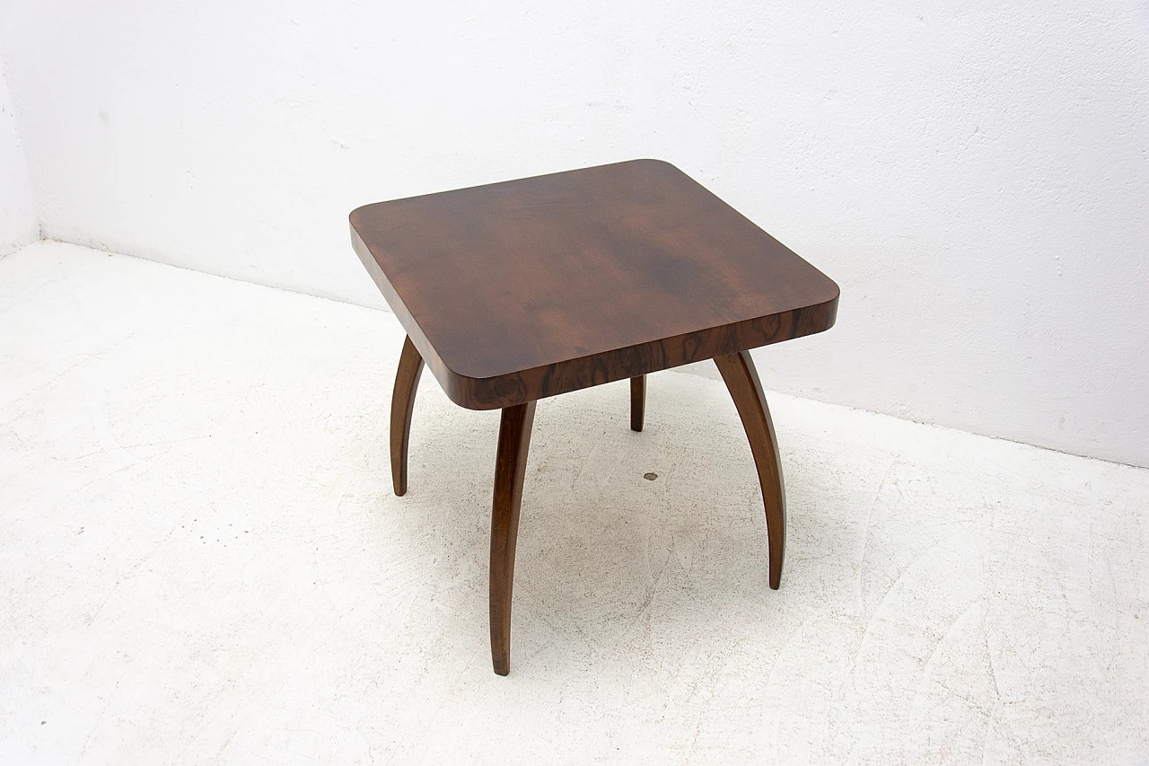 Spider table H 259 in walnut by Jindřich Halabala, 1950s 5