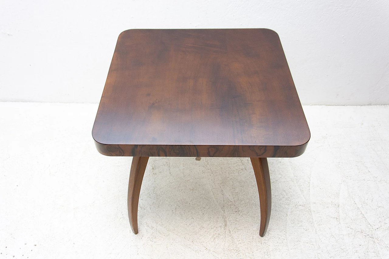 Spider table H 259 in walnut by Jindřich Halabala, 1950s 6
