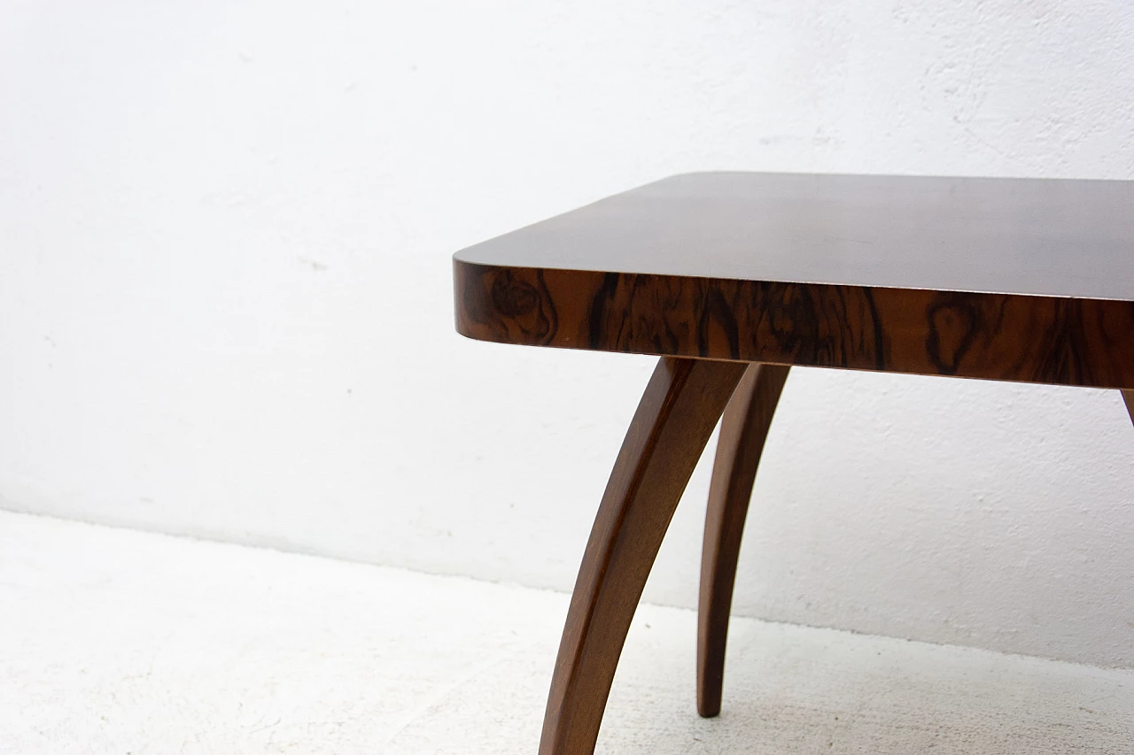 Spider table H 259 in walnut by Jindřich Halabala, 1950s 8