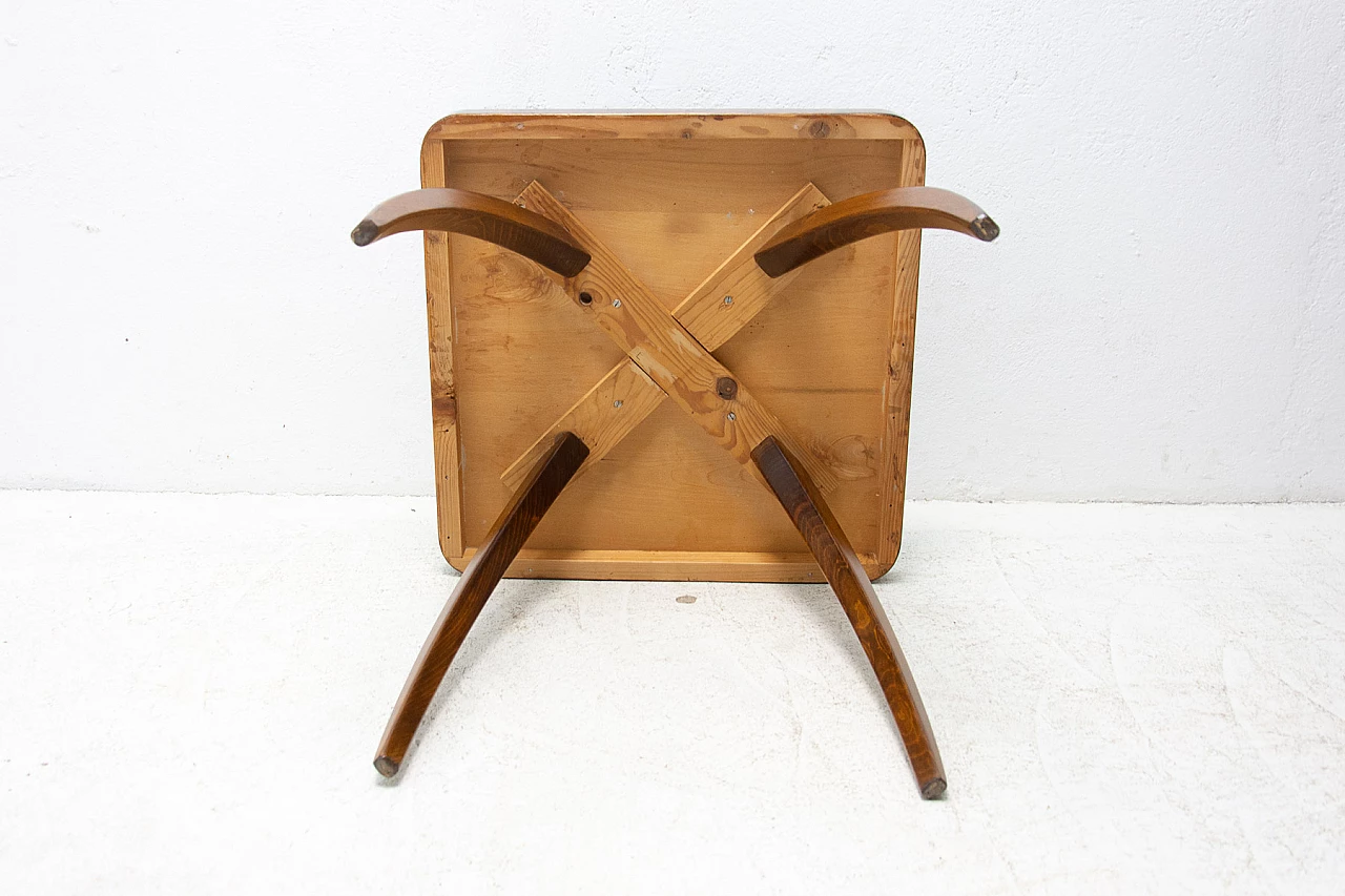 Spider table H 259 in walnut by Jindřich Halabala, 1950s 9