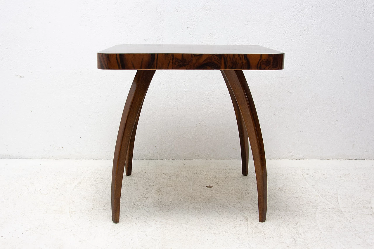 Spider table H 259 in walnut by Jindřich Halabala, 1950s 10