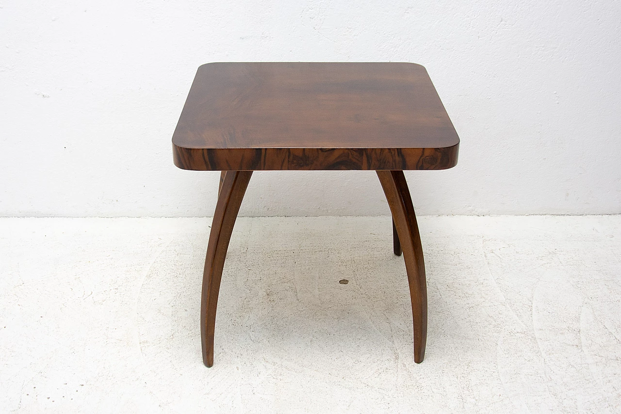 Spider table H 259 in walnut by Jindřich Halabala, 1950s 11