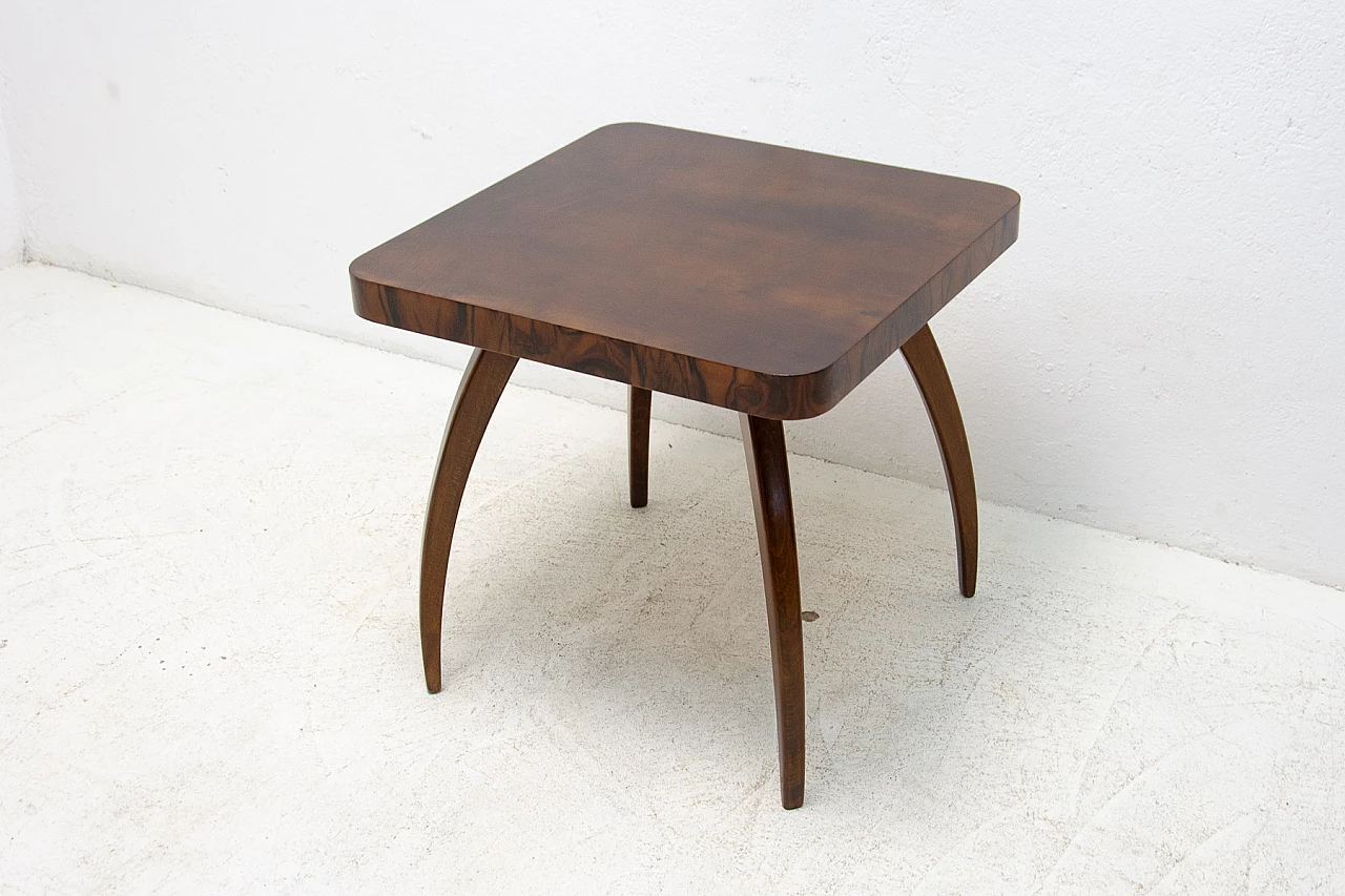 Spider table H 259 in walnut by Jindřich Halabala, 1950s 12