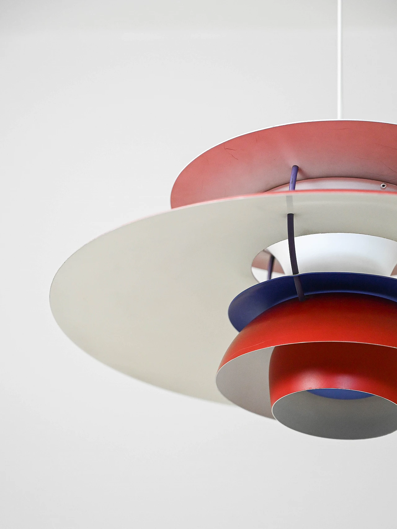 PH5 red chandelier by Poul Henningsen for Louis Poulsen, 1950s 6