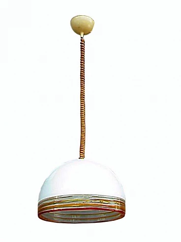 Febo glass ceiling lamp by Robert Pamio for Leucos, 1970s