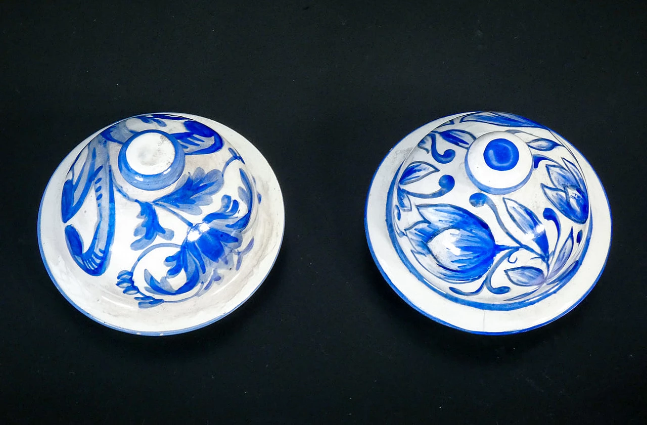 Pair of hand-painted ceramic apothecary jars, 1964 7